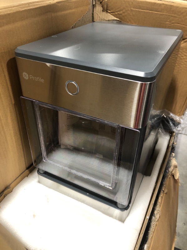 Photo 3 of GE Profile Opal | Countertop Nugget Ice Maker with Side Tank | Portable Ice Machine with Bluetooth Connectivity | Smart Home Kitchen Essentials | Stainless Steel Finish | Up to 24 lbs. of Ice Per Day
