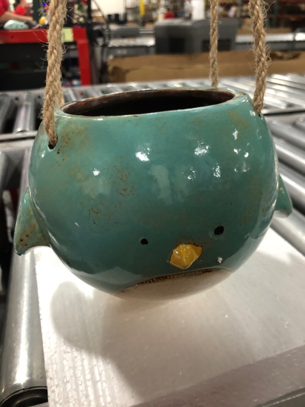 Photo 2 of Bluebird Hanging Planter Pot - Ceramic - 7" Diameter
