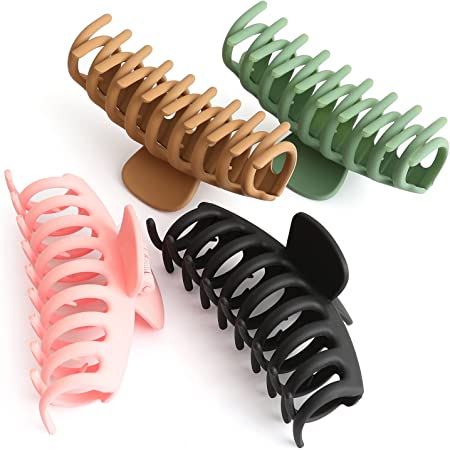 Photo 1 of (4 PC) Hair Claw Clips, Large Big Nonslip Hair Clips