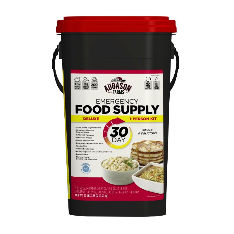 Photo 1 of Augason Farms Deluxe Emergency 30-Day 1-Person Food Supply Kit - 20lbs (30 Year Shelf Life)