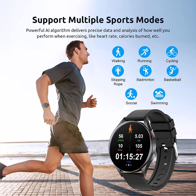 Photo 1 of Smart Watch Smartwatch with Bluetooth Phone Calls(Call Receive/Dial), Fitness Watch for Android iOS
