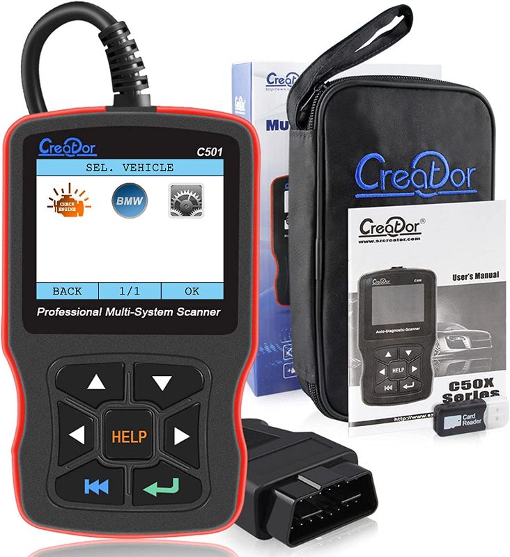 Photo 1 of Creator C501 OBD2 Scanner for BMW Mini EPB ABS SRS DPF Oil Reset Multi System Scan Tool with Battery Registration OBDII Code Reader Diagnostic Scan Tool