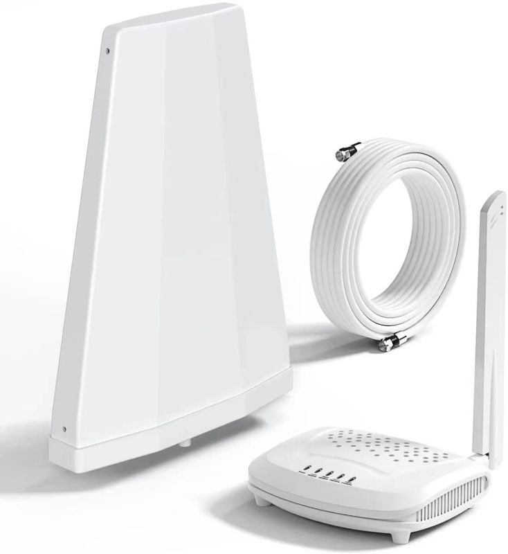 Photo 1 of Amazboost Cell Phone Signal Booster for Home and Office - Up to 1,500 Square ft, 5 Band Cell Phone Booster 3G 4G LTE, Cell Booster for All US Carriers - Support Band 2/4/5/12/13/17/25 - FCC Approved
