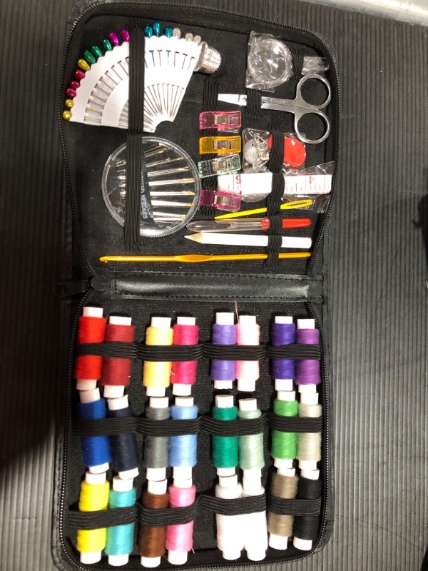 Photo 2 of ARTIKA Sewing Kit for Adults and Kids - Small Beginner Set w/Multicolor Thread, Needles, Scissors, Thimble & Clips - Emergency Repair and Travel Kits - Sewing Accessories and Supplies
