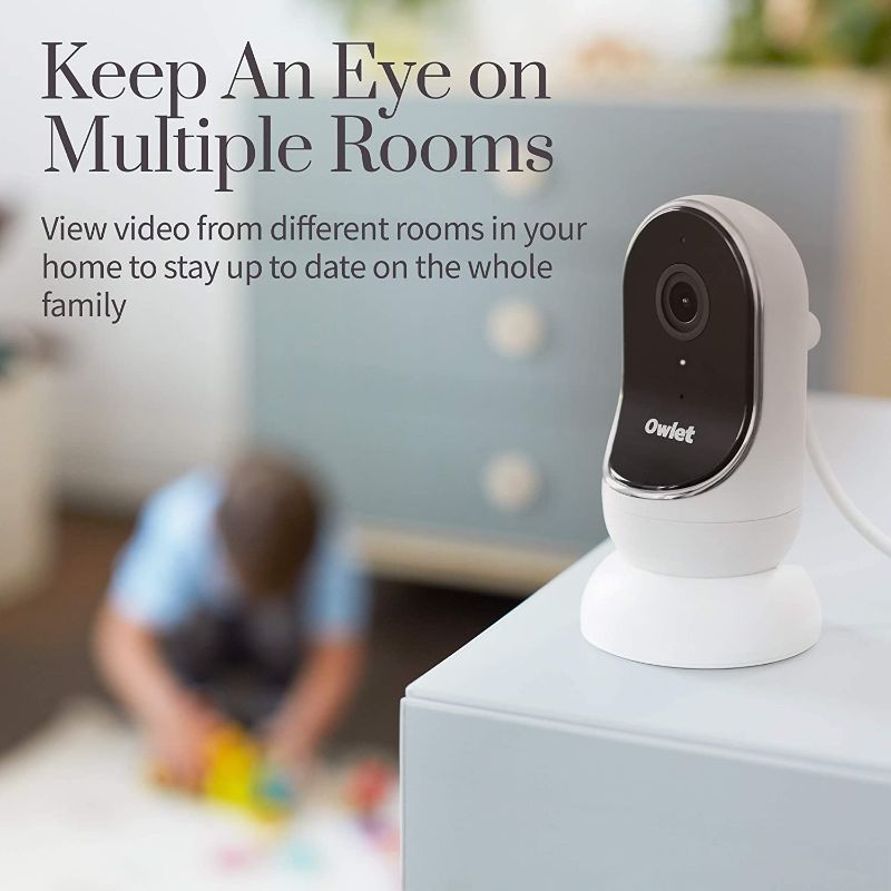 Photo 1 of Owlet Cam Smart Baby Monitor - HD Video Monitor with Camera, Wide Angle Lens, Audio and Background Sound, Encrypted WiFi, Motion and Sound Notifications, Humidity, Room Temp, Night Vision, 2-Way Talk
