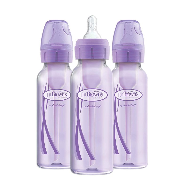 Photo 1 of Dr. Brown's Options+ Baby Bottles, 8 Ounce, Purple, 3 Count
