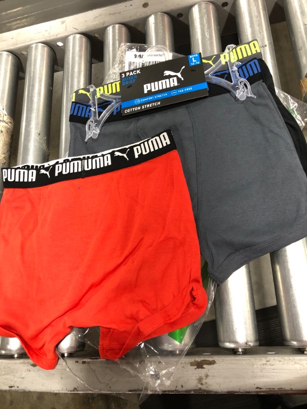 Photo 2 of PUMA Boys' 3 Pack Cotton Boxer Brief L
