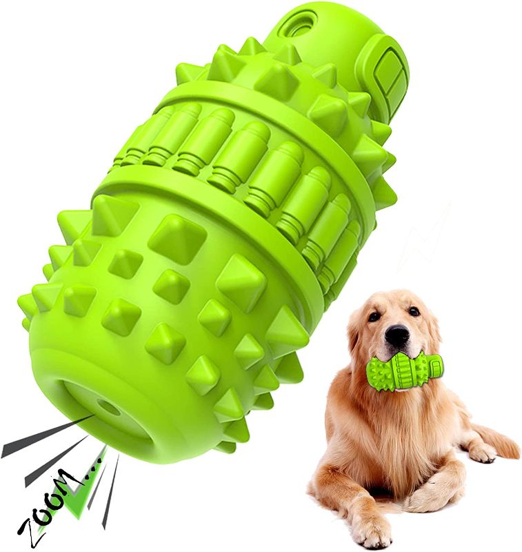 Photo 1 of Dog Toy for Aggressive Chewer Large Medium Nearly Indestructible Super Chew Dog Toys Squeaky Dog Birthday Toy Dog Toothbrush Interactive Tough Durable Dog Toys Natural Rubber
