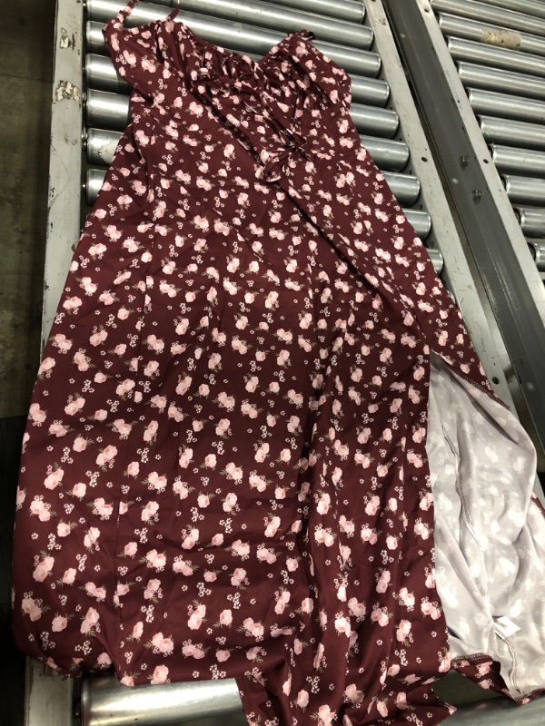 Photo 1 of 2XL burgundy floral dress