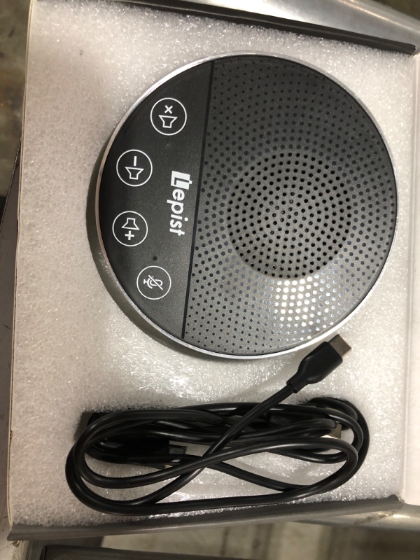 Photo 2 of USB Microphone Speaker, Lepist Speakerphone, Conference Speaker with Echo/Noise Cancellation, Touch Control, 360° Omnidirectional Mic for Zoom, Skype, Microsoft Lync, Webinar, Recording, LE2103

