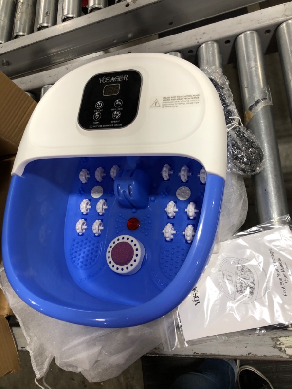Photo 2 of yosager Foot Bath Spa with Digital Temperature Control, Pedicure Massager with Heat Bubbles Tub, Infrared Relieve Stress, Pedicure Spa, Massage Rollers, Household Relaxing Help Sleep
