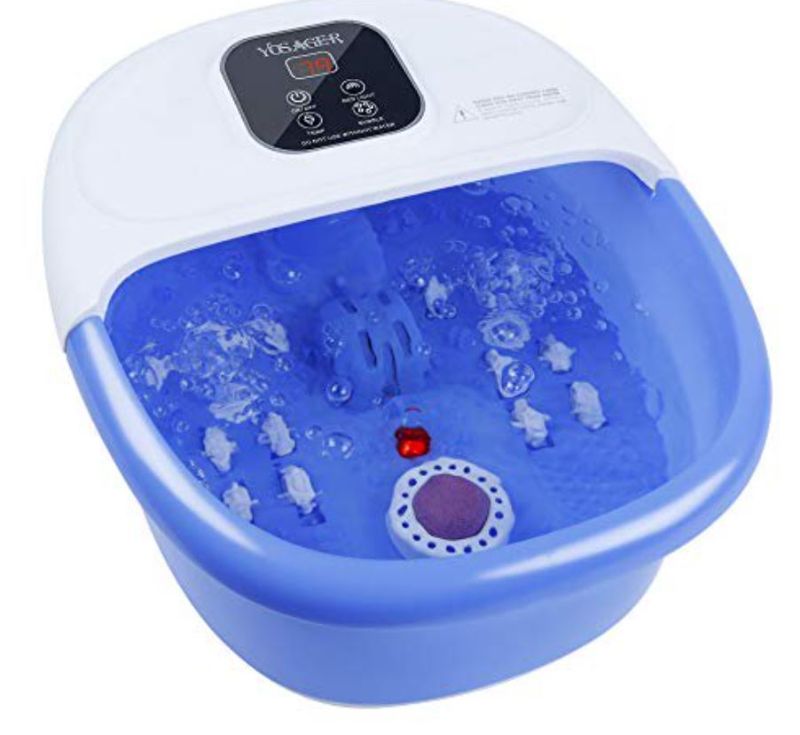 Photo 1 of yosager Foot Bath Spa with Digital Temperature Control, Pedicure Massager with Heat Bubbles Tub, Infrared Relieve Stress, Pedicure Spa, Massage Rollers, Household Relaxing Help Sleep
