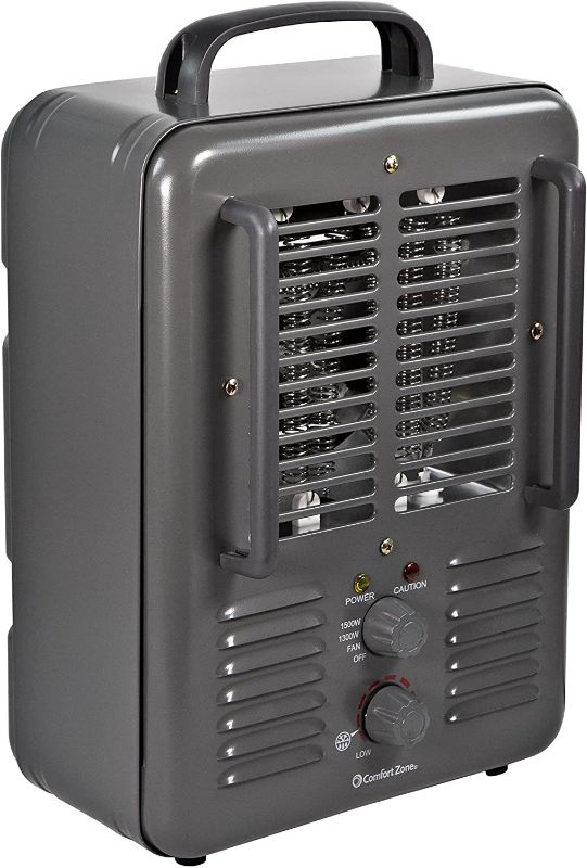 Photo 1 of Comfort Zone CZ798 1500 Watt 3-Prong Milkhouse Utility Heater, Grey
