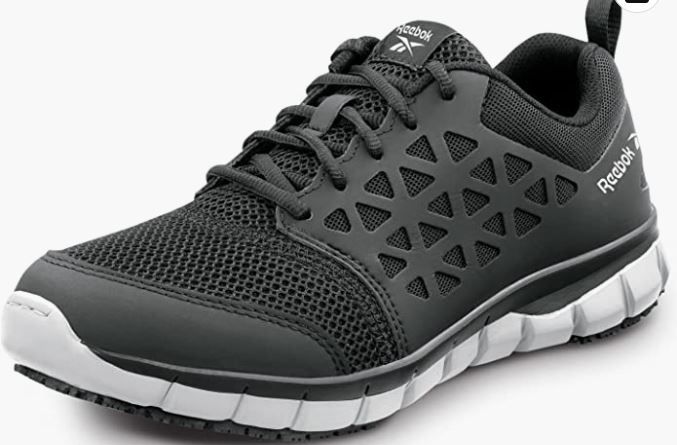 Photo 1 of Reebok Work Sublite Cushion Work, Men's, Athletic Style, MaxTrax Slip Resistant, Soft Toe Work Shoe 12