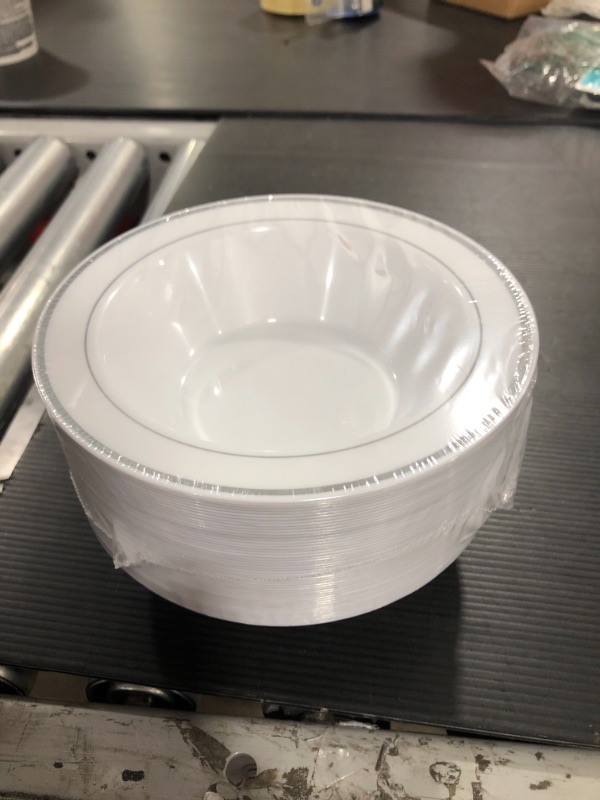 Photo 1 of 50 Plastic White Bowls