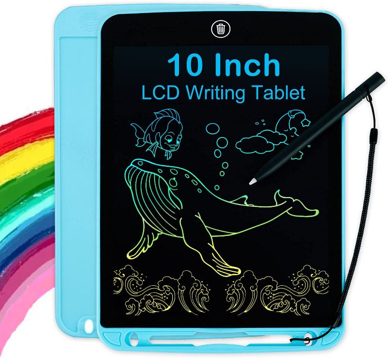 Photo 1 of LCD Writing Tablet for Kids 10 Inch, Colorful Doodle Board Drawing Tablet with Lock Function, Erasable Reusable Writing Pad, Educational Christmas Boys Toys Gifts for 3 4 5 6 Year Old Boys
