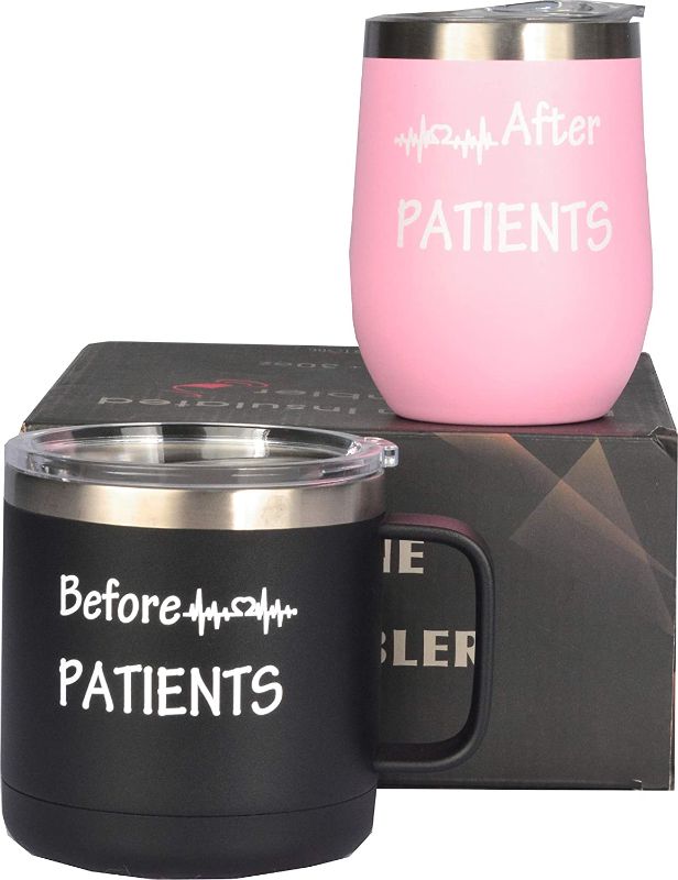 Photo 1 of Before Patients After Patients Coffee Mug Tumbler, Graduation Gifts for Doctors Dentist Dental Medical Physician Hygienist, Doctor Gift, Medical Students, Doctor Gifts for Women, Gift for Doctor
