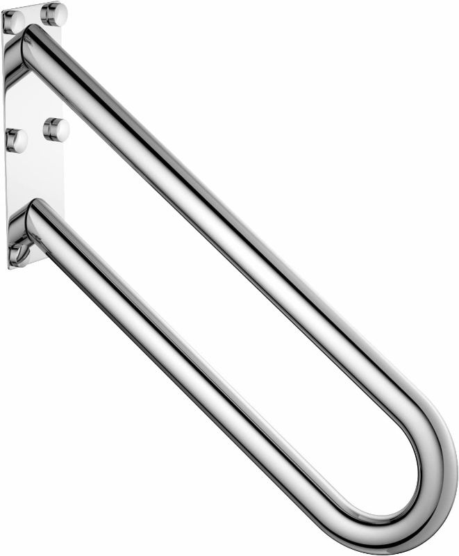 Photo 1 of 20 inch Stainless Steel Handrail for 1-3 Steps- 1.25" Tube, ZUEXT U Shaped Chrome Safety Grab Bar for Stairs, Wall Mounted Hand Railing for Outdoor Garage Interior Exterior Stairway
