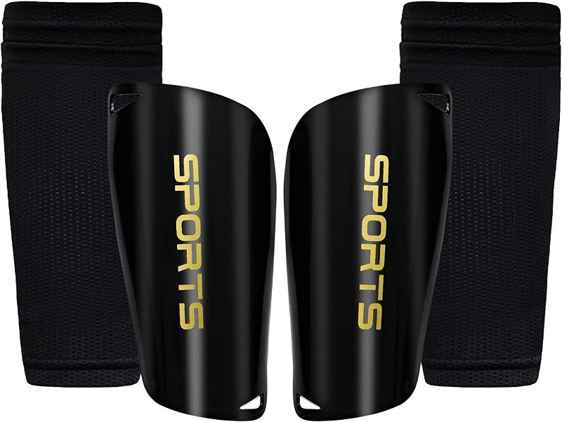 Photo 1 of AIMISICAR Kids Youth Soccer Shin Guards, Shin Pads and Shin Guard Sleeves for 3-15 Years Old Boys and Girls for Football Games, EVA Cushion Protection Reduce Shocks and Injuries (small)
