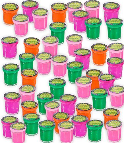 Photo 1 of 4E's Novelty 48 Pack Mini Noise Putty Slime Bulk Assortment, Great Birthday Party Favors Supplies, for Kids Boys Girls, 1.25" Great Gag Gift
