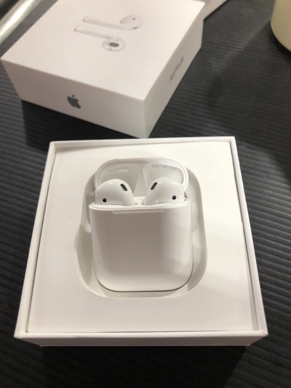 Photo 2 of Apple AirPods (2nd Generation) MV7N2AM/a with Charging Case - Stereo - Wireless - Bluetooth - Earbud - Binaural - in-ear
