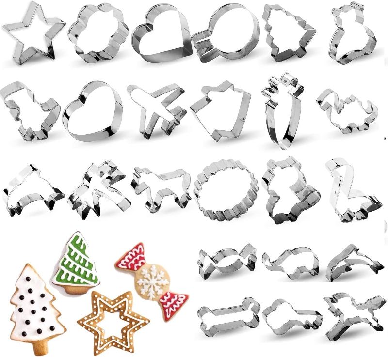 Photo 1 of 24 Pack Cookie Cutters, RUCKAE Cookie Cutters Set, Biscuit Mould, DIY Baking Cake Craft Pastry Bakeware Decoration
