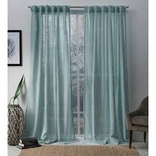 Photo 1 of 2 curtain panels color green 