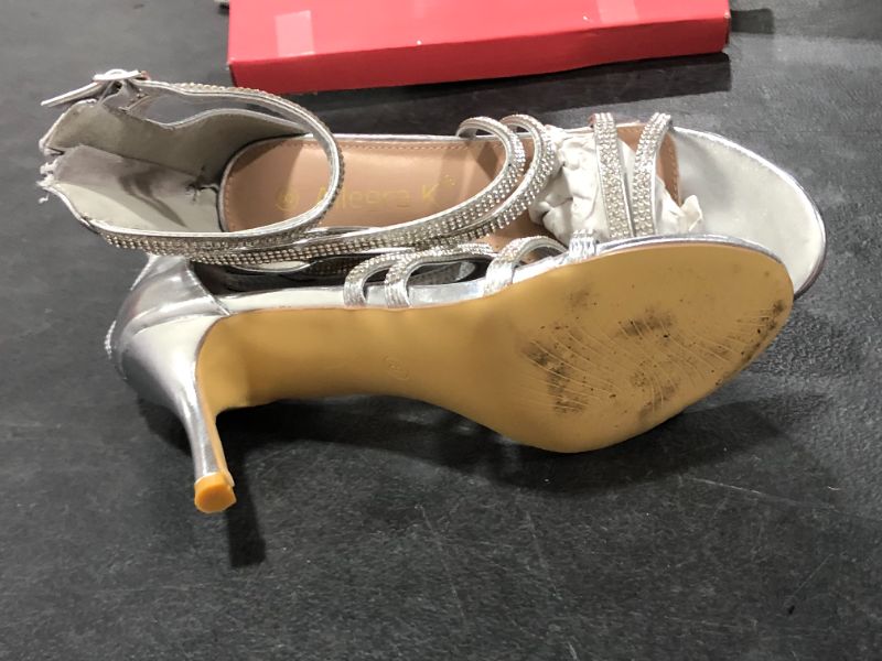 Photo 4 of Allegra K Divine Double Strap Sandals Silver Metallic Size 8 (Packaging damaged but item inside are good condition)
