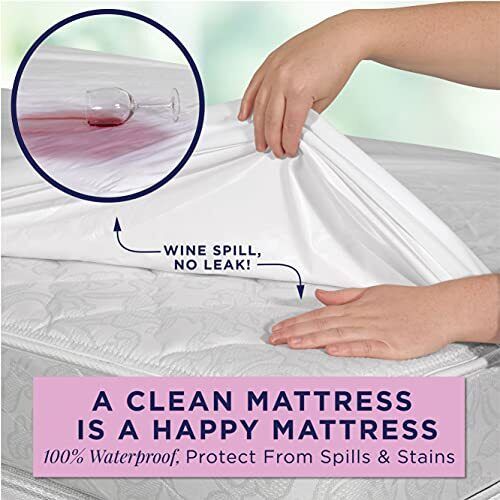 Photo 1 of UltraBlock Zippered Mattress Protector King - Waterproof Cover Stops Dust Mit...
