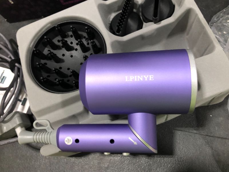 Photo 4 of 1800W Professional Hair Dryer with Diffuser Ionic Conditioning - Powerful, Fast Hairdryer Blow Dryer,AC Motor Heat Hot and Cold Wind Constant Temperature Hair Care Without Damaging Hair
