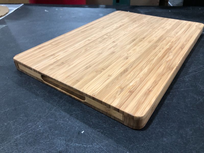 Photo 3 of  Tool cutting board with groove, 16x 11Inches , bamboo