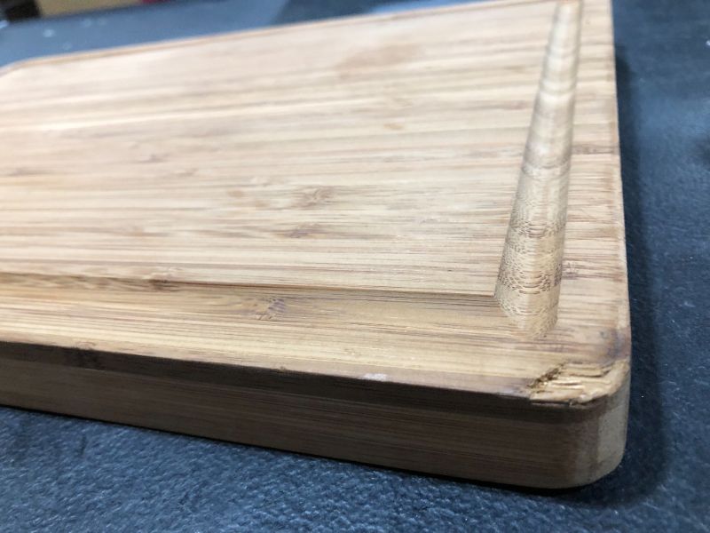 Photo 4 of  Tool cutting board with groove, 16x 11Inches , bamboo