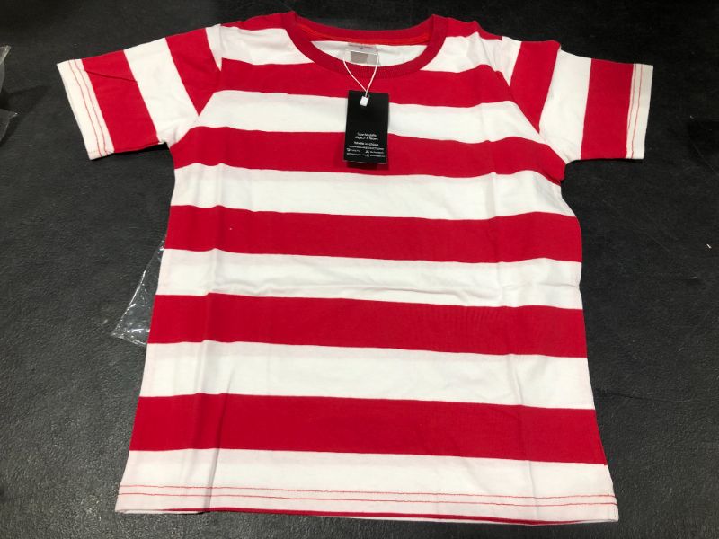 Photo 2 of Spring&Gege Boys' Short Sleeve Striped Crew Neck T-Shirt M 
