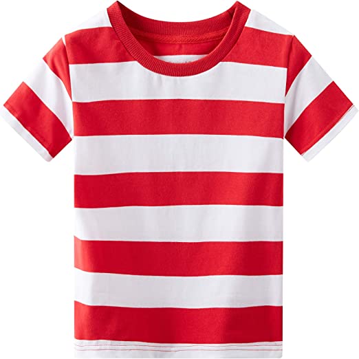 Photo 1 of Spring&Gege Boys' Short Sleeve Striped Crew Neck T-Shirt Small 