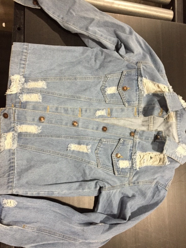 Photo 2 of DISTRESSED JEAN JACKET SIZE L