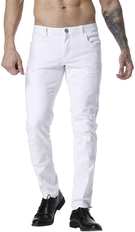 Photo 1 of ZLZ Men's Skinny Slim Fit Stretch Comfy Fashion Denim Jeans Pants
