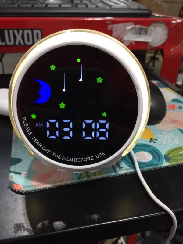 Photo 2 of Letyet Alarm Clock with Touch Light, Children's Sleep Trainer, DIY Record Alarm Clock Ringtones, Sleep Sounds Machine and Bluetooth Speaker
