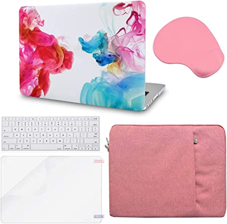 Photo 1 of UPOTI Compatible with MacBook Pro 13 inch Case 2020,2019,2018,2017,2016, A2159 A1989 A1706 A1708 Touch Bar Plastic Hard Shell + Sleeve + Mouse Pad + Keyboard Cover + Screen Protector (Oil Paint)
