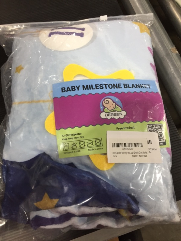 Photo 1 of DERSEN Baby Monthly Milestone Blanket Unisex | Baby Milestone Blanket Boy, Girl Baby Growth Chart Blanket
