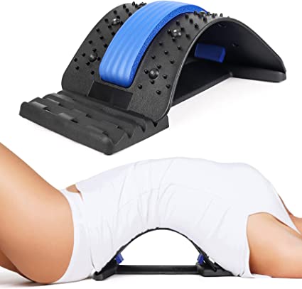 Photo 1 of Back Stretcher for Pain Relief, Upper and Lower Back Stretcher for Muscle Relax and Spine Alignment, Lumbar Traction Device 4 Levels Adjustable

