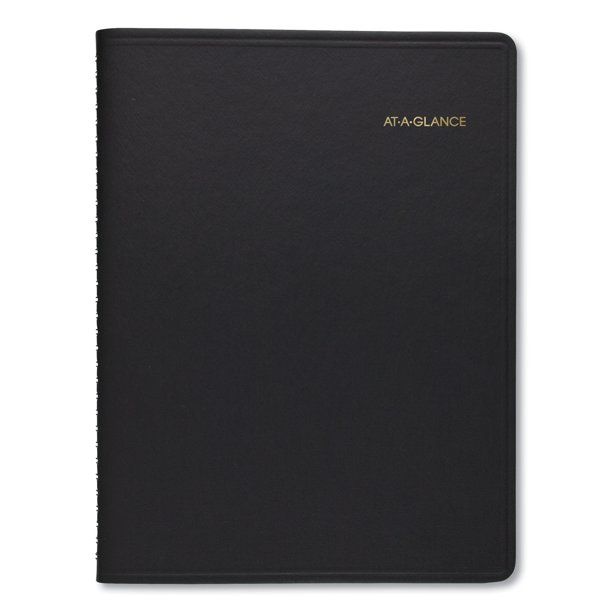 Photo 1 of AT-A-GLANCE Weekly/Hourly Appointment Book Ruled, 8.75" x 7", Black, 2021 9 Pack