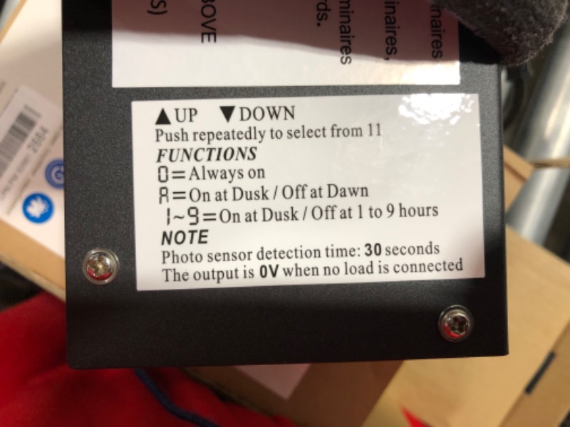 Photo 6 of 120 Watt Low Voltage Transformer for Landscape Lights - 120V AC to 12V AC Outdoor Lighting Transformer with Dusk to Dawn Sensor & Countdown Timer
