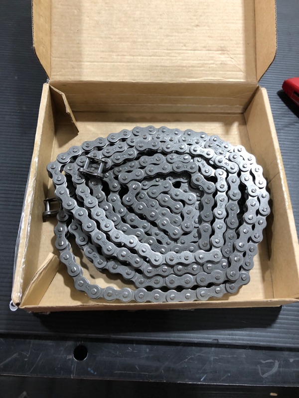 Photo 2 of 40 Roller Chain 10 Feet with 2 Connecting Links Fit for Go Kart and Mini Bike