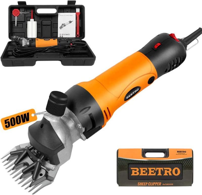 Photo 1 of BEETRO 500W, Electric Professional Sheep Shears, Animal Grooming Clippers for Sheep Alpacas Goats and More, 6 Speeds Heavy Duty Farm Livestock Haircut
