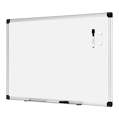 Photo 1 of Amazon Basics Magnetic Dry Erase White Board, 36 X 24-Inch Whiteboard - Silver Aluminum Frame