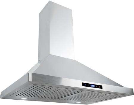 Photo 1 of COS-63175S 30" Wall Mount Range Hood with High CFM 3 Speed Touch Control with Digital Display 2 LED Lights and Dishwasher Safe Stainless Steel