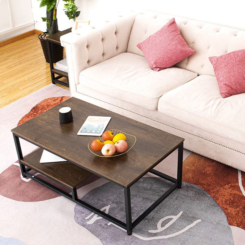 Photo 1 of AZL1 Life Concept 3 Pieces Coffee Table Set , End Table,Must-Have Addition to Modern Spaces, Dark Oak