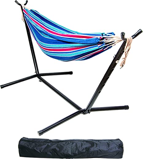 Photo 1 of BalanceFrom Double Hammock with Space Saving Steel Stand and Portable Carrying Case, 450-Pound Capacity