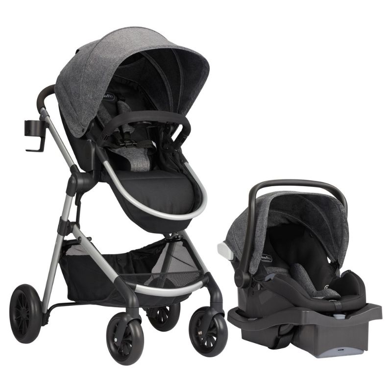 Photo 1 of Evenflo Pivot Modular Travel System with Stroller & ProSeries LiteMax Infant Car Seat - Aspen Skies ***MISSING WHEELS**