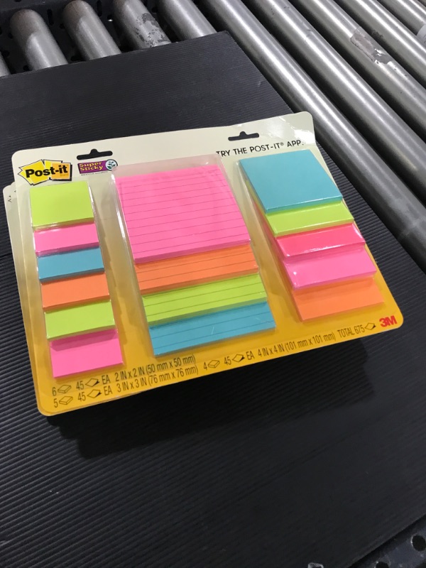 Photo 2 of Post-It Super Sticky Notes Assorted Sizes 3/Pkg